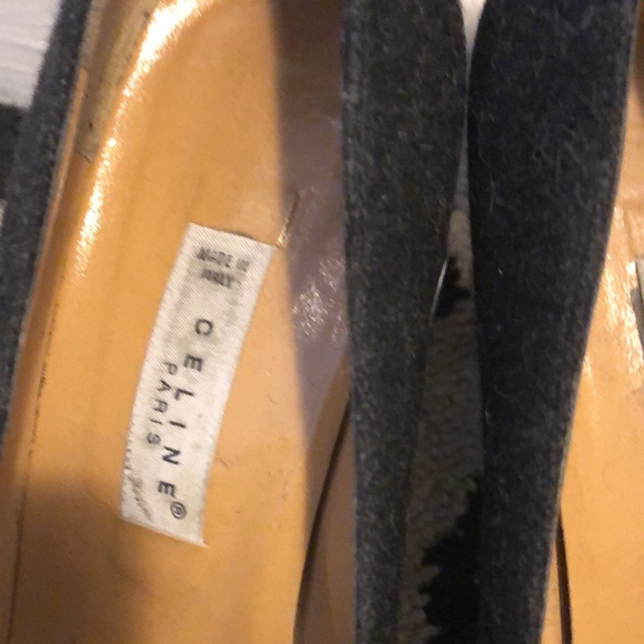 Celine gray flannel kiltie loafer pumps - Picture 2 of 6